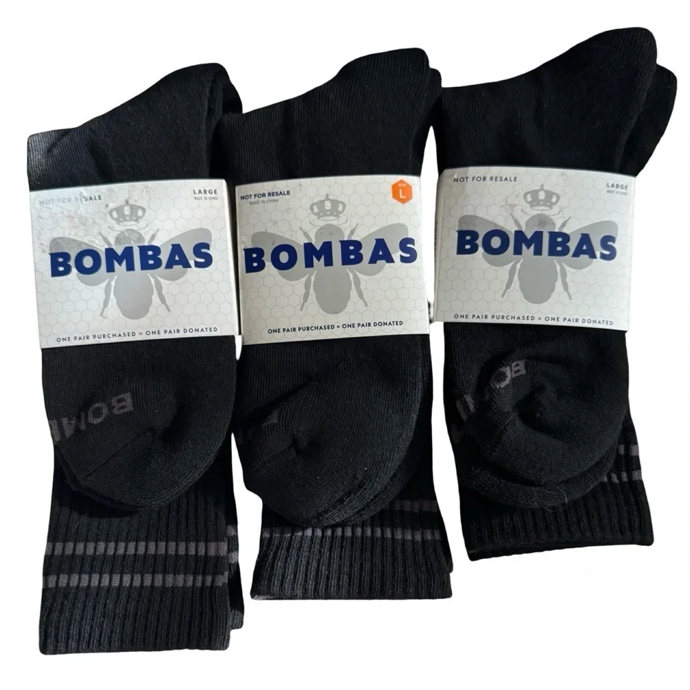 Pack of 4 Bombas Calf & Ankle Socks Size Large